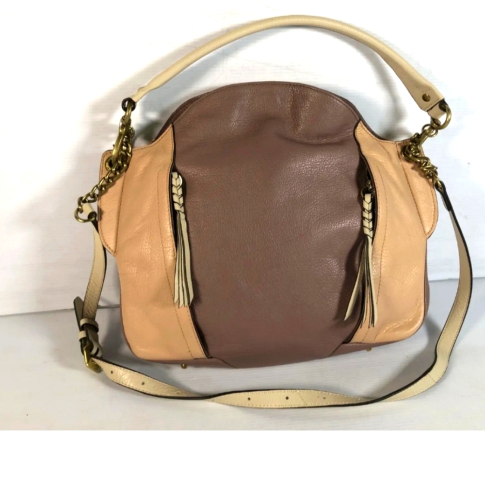 NWT OrYany large leather two tone hobo crossbody bag